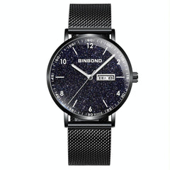 Waterproof Ultra-thin Quartz Luminous Starry Watch - 30m