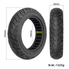 Ninebot Max G30 Scooter Tire - 10x2.5 Inch Solid Rubber Black