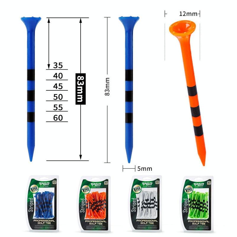 30-pack Golf Ball Tees with Limit Scale Line - Green 83mm - Qt028-Blue