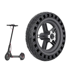 Shock-absorbing Honeycomb Tire for Xiaomi M365 Electric Scooter with 8.5 Rear Wheel - Black Hub
