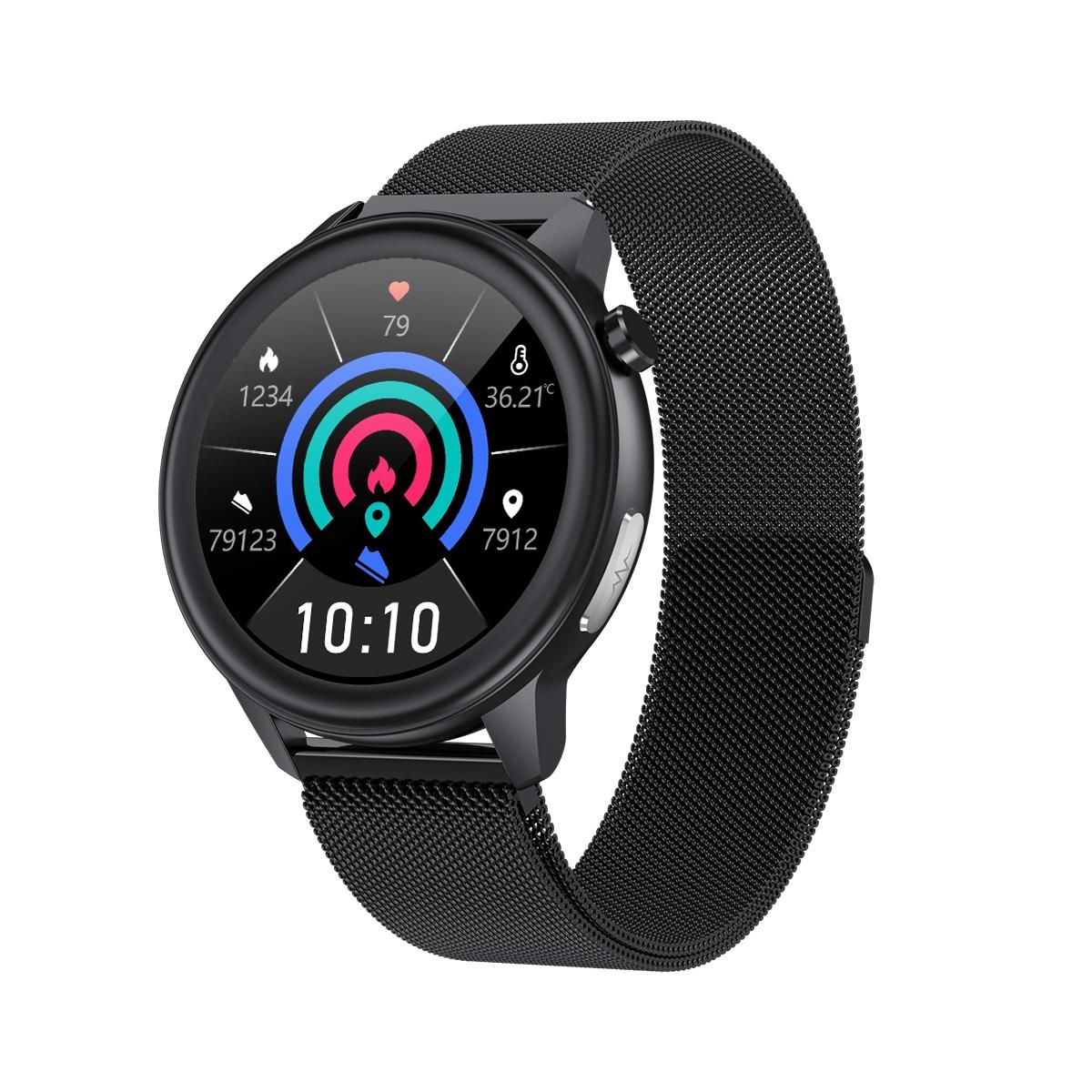 Waterproof Smart Bracelet With Health Monitoring And Metal Strap - Tft Screen
