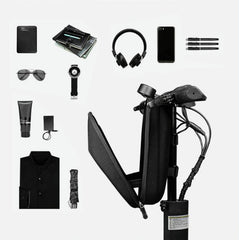 Waterproof Hard Shell Bag for Xiaomi No.9 Electric Scooter - Front Storage for Folding Car - Black