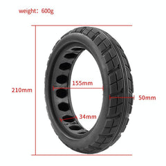 8.5 x 2.0 Inch Honeycomb Solid Tire for Xiaomi M365 Scooter - Inflatable Rubber Explosion-proof Black