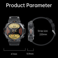 Steel Strap Wristband With Heart Rate And Blood Pressure Monitoring - Black Three Strains
