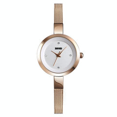 Lightweight Steel Band Women Quartz Watch - Business Casual - Golden