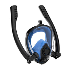 Full Dry Silicone Diving Mask for Water Sports and Gopro Hero11 - Black Blue