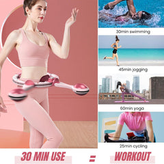 Vibe Geeks 360 Degree Smart Infinity Intelligent Hula Hoop - Gray 2  Adjustable Suction