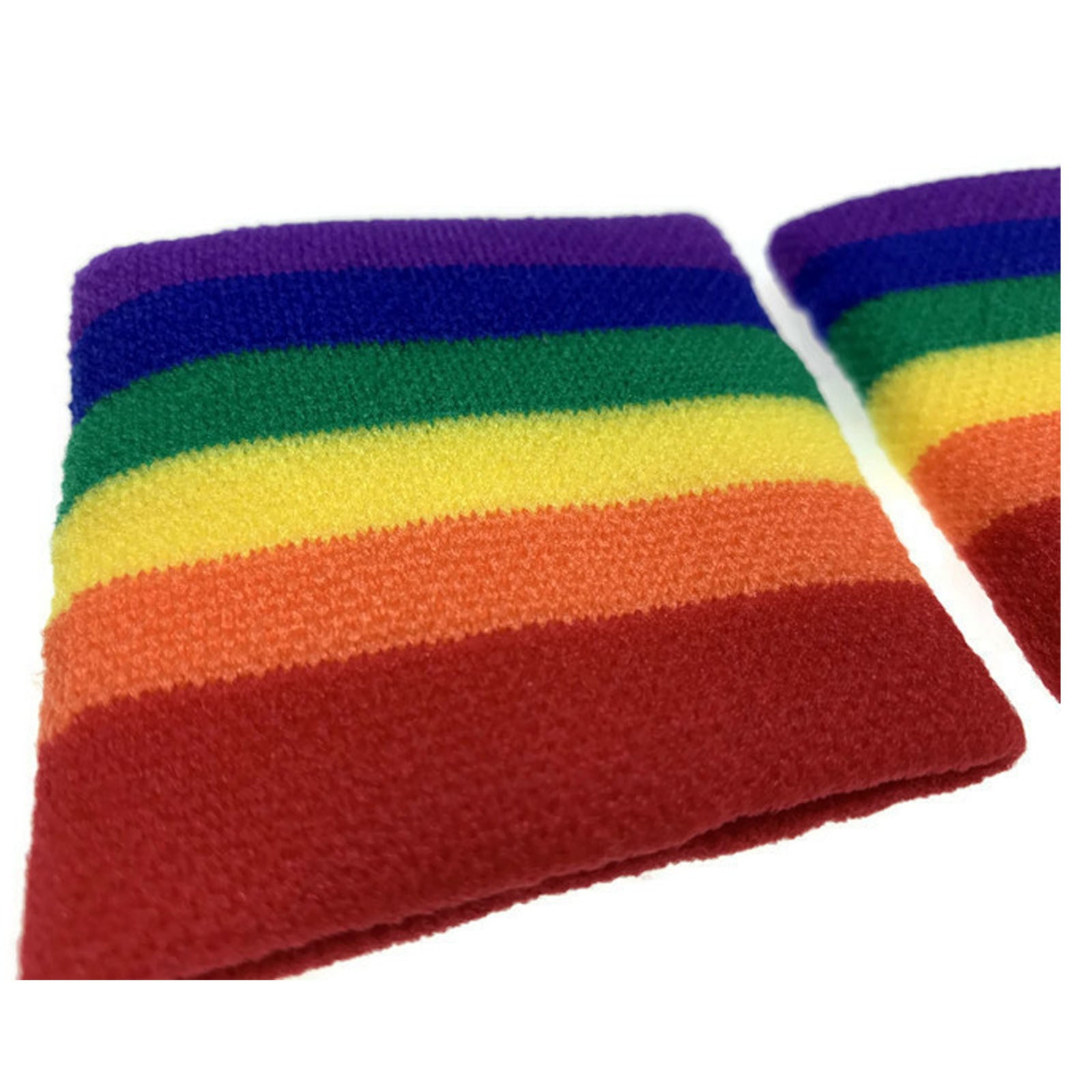 2x RAINBOW WRISTBANDS Gay Lesbian Pride LGBT Mardi Gras Party