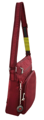FIB Mens Crossbody Bag Satchel Adjustable Shoulder Strap Travel - Burgundy