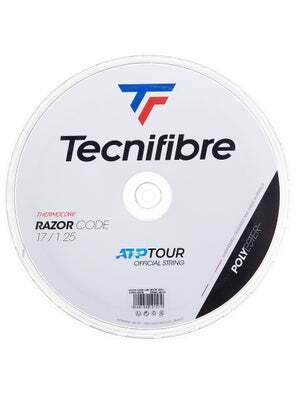 Tecnifibre Razor Code Tennis String Reel 1.25mm 17 Gauge 200m Coil - White Strings