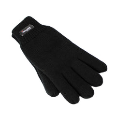 Dents 3M THINSULATE Gloves Snow Ski Knitted Polar Fleece Thermal Plain Winter - Black