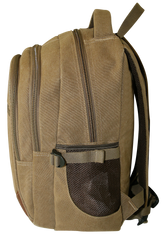 FIB Washed Canvas Backpack Bag in Khaki