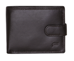 Futura Mens RFID Leather Coin Fold Over Wallet - Brown