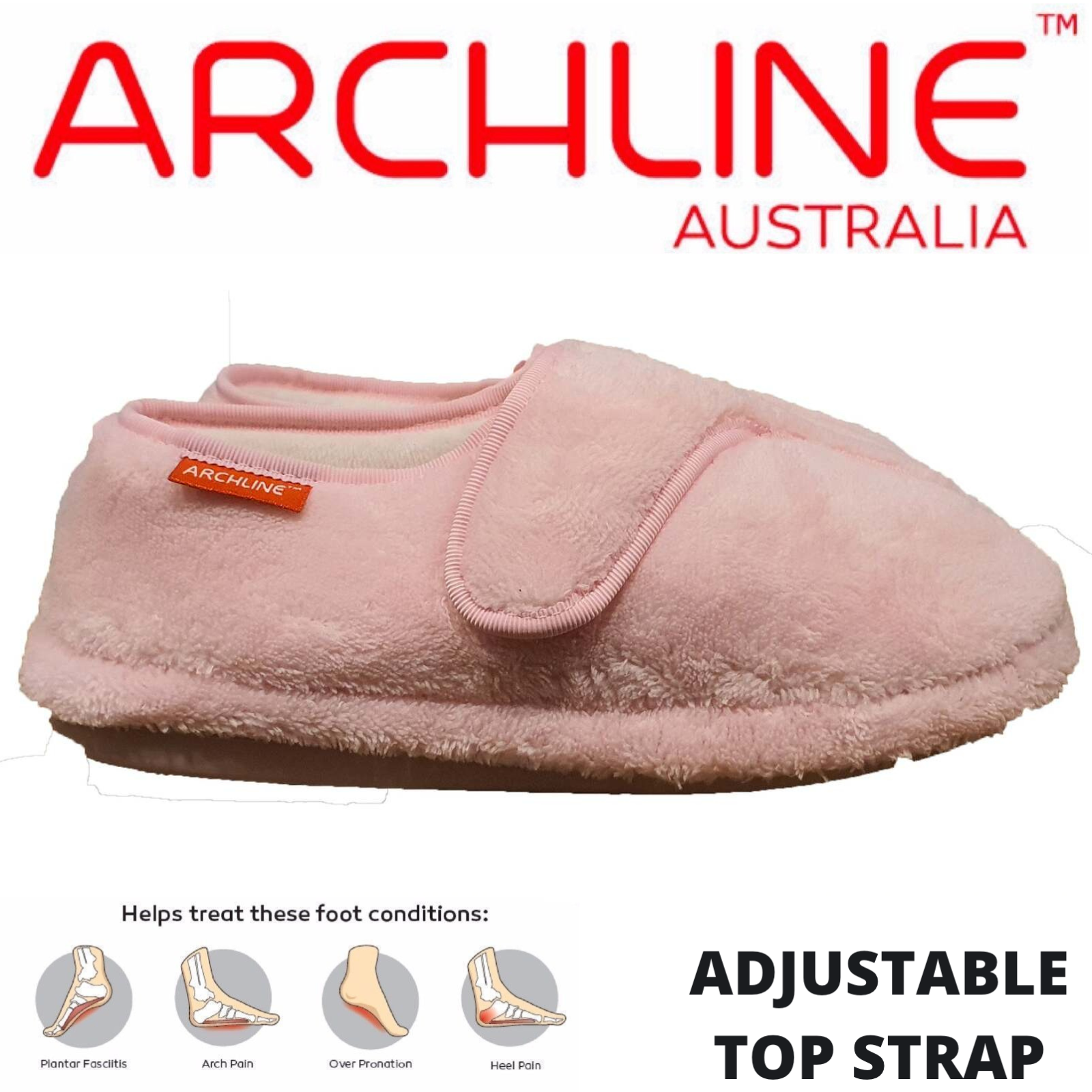ARCHLINE Orthotic Plus Slippers Closed Scuffs Pain Relief Moccasins - Pink - EU 40