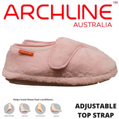 ARCHLINE Orthotic Plus Slippers Closed Scuffs Pain Relief Moccasins - Pink - EU 42