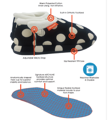ARCHLINE Orthotic Slippers CLOSED Arch Scuffs Pain Moccasins Relief - EUR 43 (Womens 12 US)