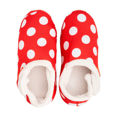ARCHLINE Orthotic Slippers CLOSED Back Scuffs Moccasins Pain Relief - Red Polka Dots - EUR 43 (Womens 12 US)