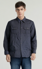 Mens Plain Slim 100% Cotton Long Sleeve Shirt Button Up Stylish Business Casual - Anthracite - XL