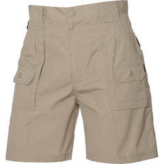 HUSKI Mens Cargo Shorts Work Casual Workwear - Bone - 3XL (107cm Waist)