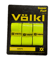 Volkl Super Perf Over Grip Neon Yellow Overgrip Tennis Squash Badminton - 3 Pack