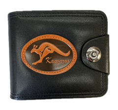 Souvenir Wallet Australia Classic Australian Kangaroo in Black