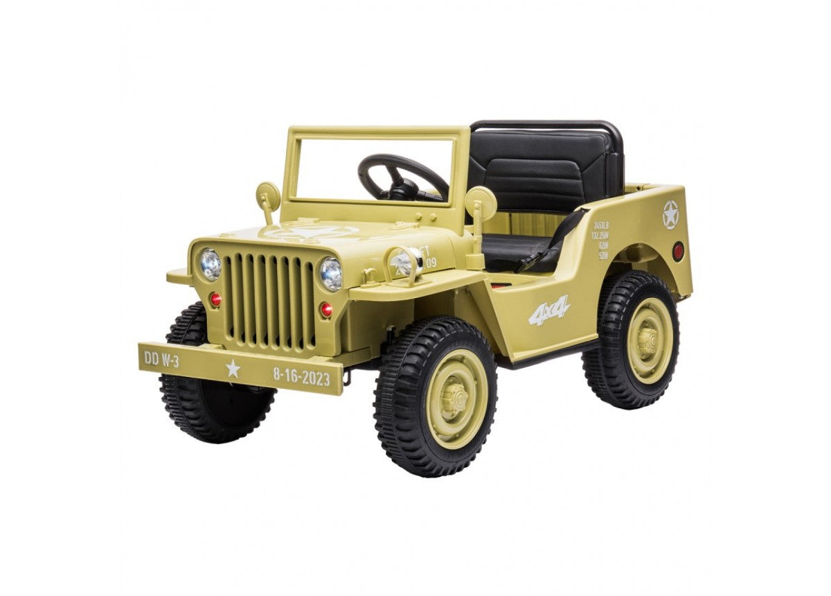 Go Skitz Major 12V Electric Ride On - Khaki-TAS_Metro