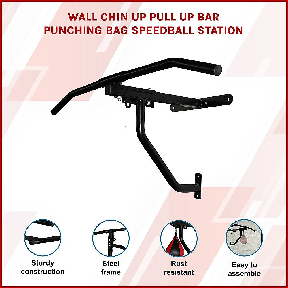 Wall Chin Up Pull Up Bar Punching Bag SpeedBall Station-WA_Rural