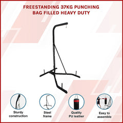 Freestanding 37kg Punching Bag Filled Heavy Duty-TAS_Metro