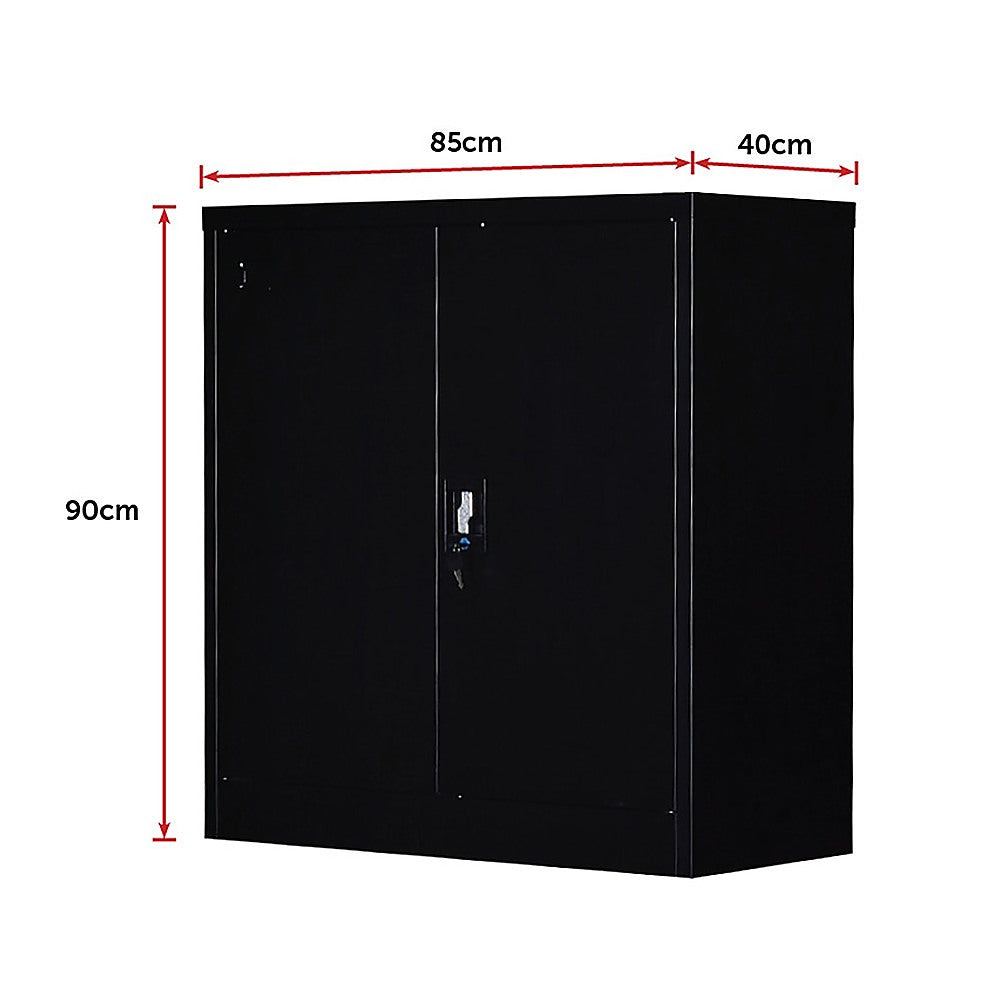 Two-Door Shelf Office Gym Filing Storage Locker Cabinet Safe-NSW_Metro