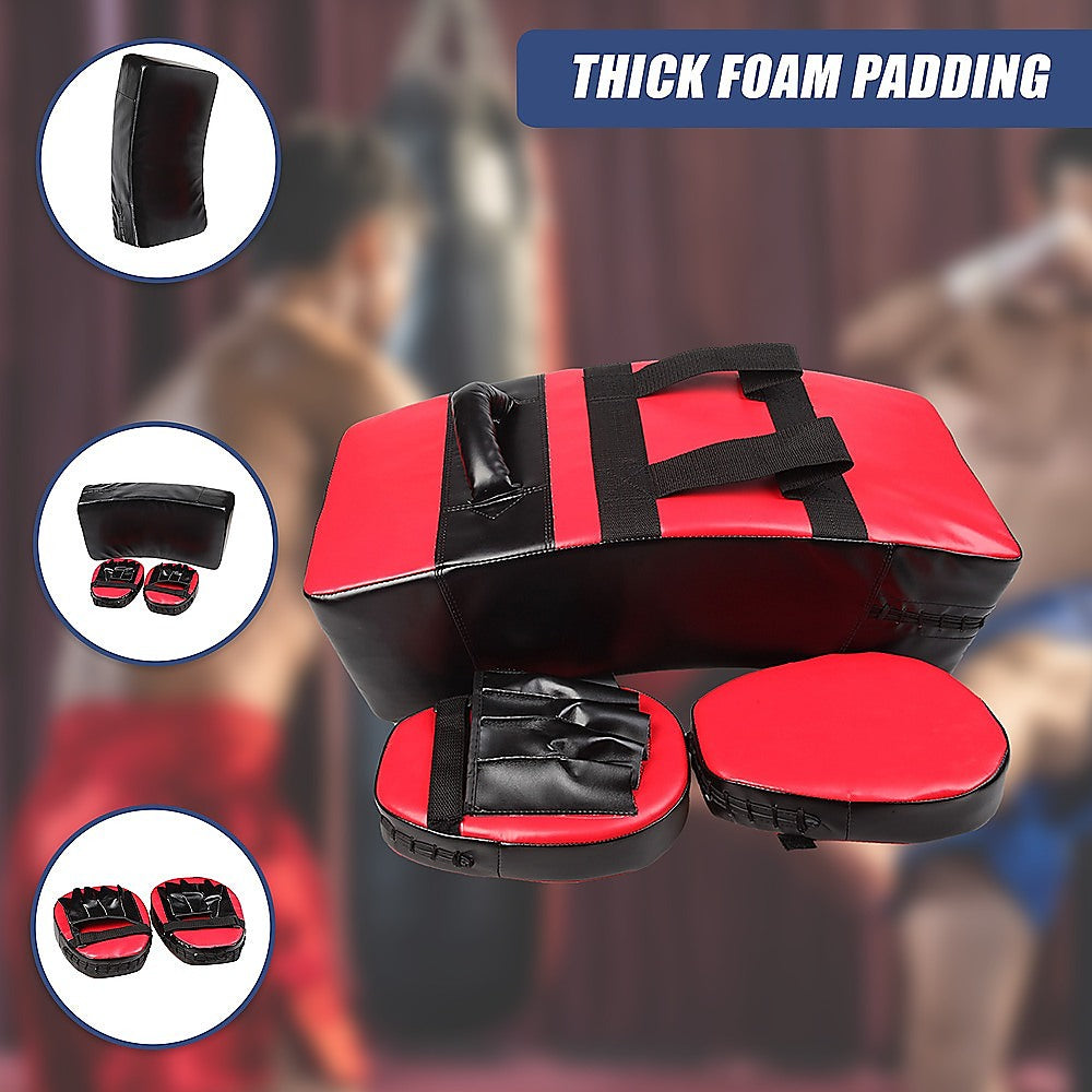 Kicking Boxing Sparring Shield & Punching Pad Mitts Combo-TAS_Metro