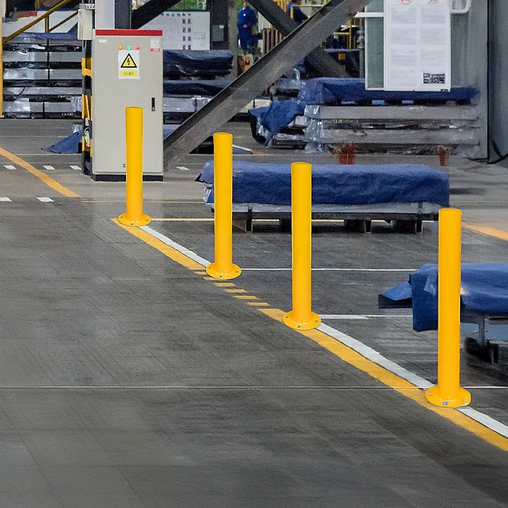 Yellow Heavy Duty Steel Bollard Post