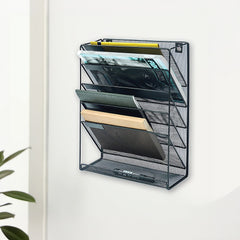 Wall Mount 6 Pocket Hanging File Sorter Organizer Folder Holder Rack Storage-NT_Rural