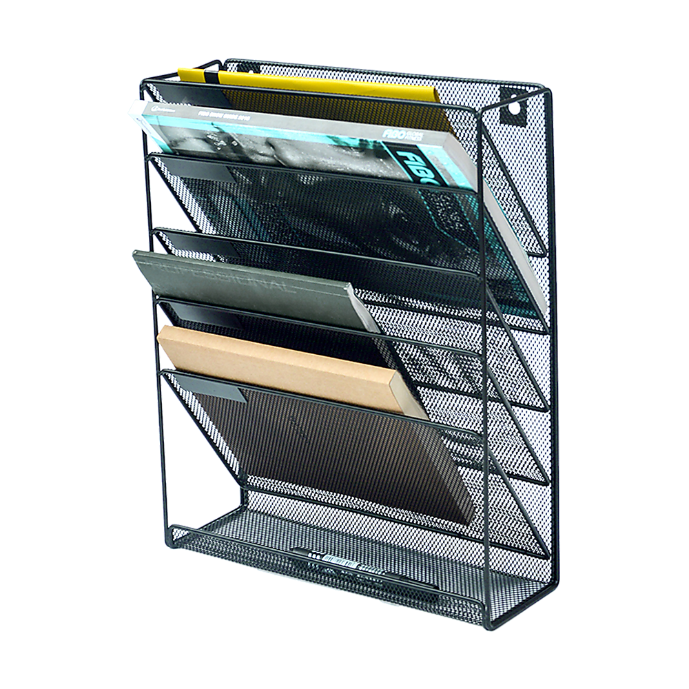 Wall Mount 6 Pocket Hanging File Sorter Organizer Folder Holder Rack Storage-ACT