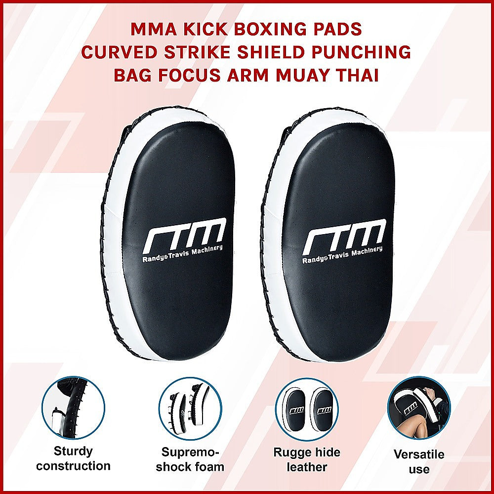 MMA Kick Boxing Pads Curved Strike Shield Punching Bag Focus Arm Muay Thai-NSW_Metro