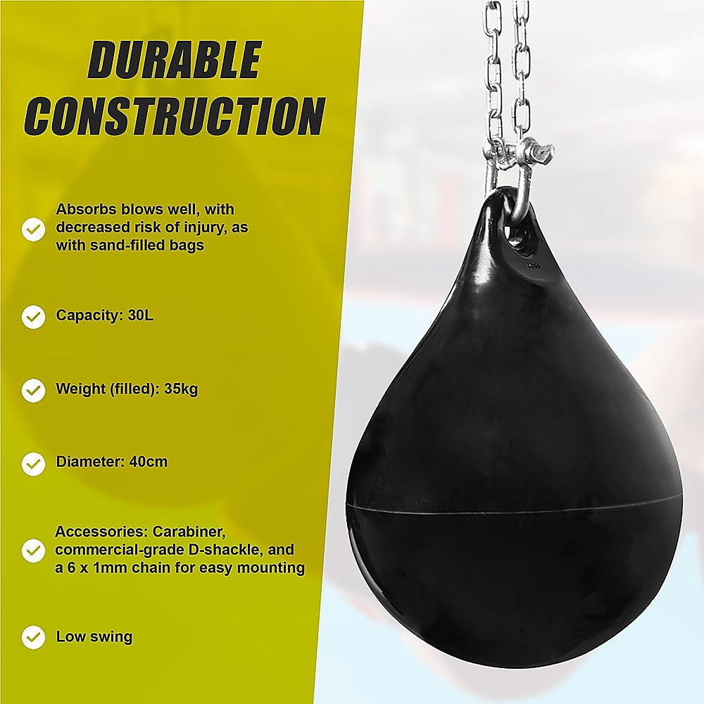 30L Water Punching Bag Aqua with D-Shackle and Chain-ACT