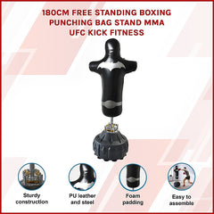 180cm Free Standing Boxing Punching Bag Stand MMA UFC Kick Fitness-VIC_Rural