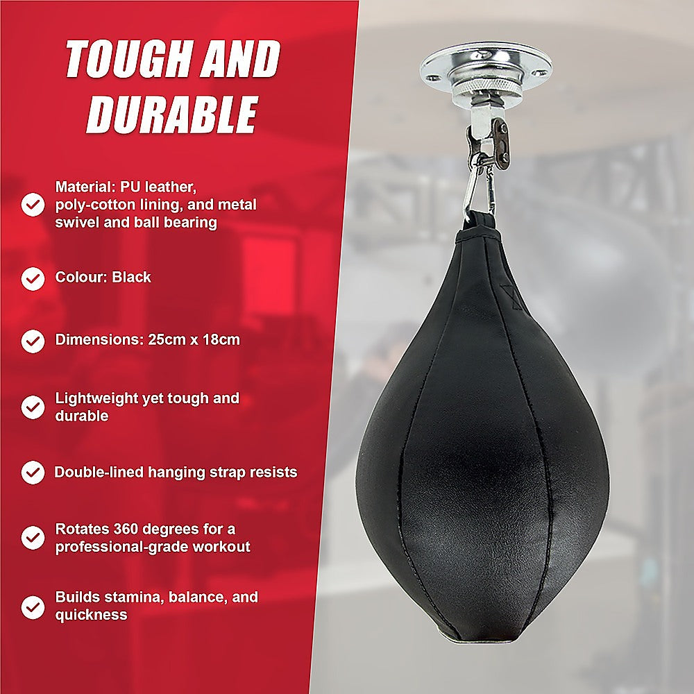 Boxing Speed Bag PU Leather MMA Punching Focus Bag Muay Thai Training Speed-NSW_Metro