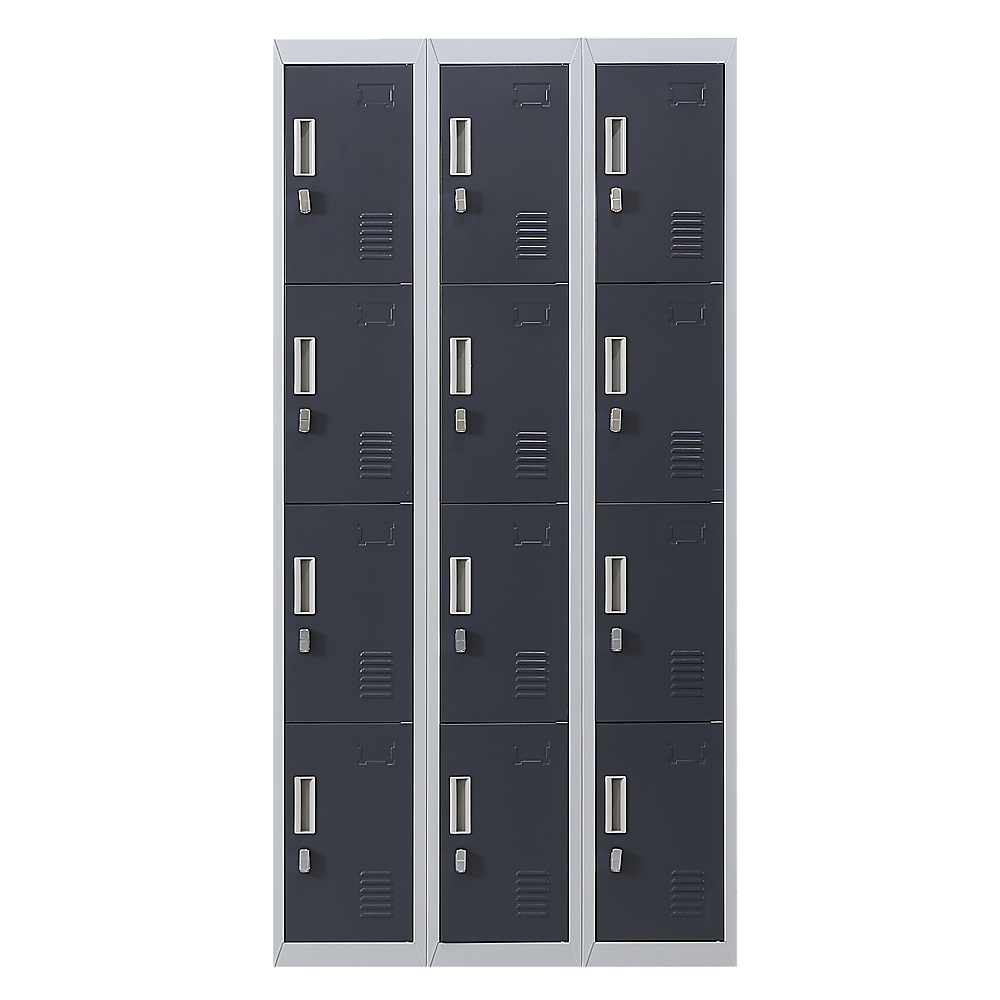 12-Door Locker for Office Gym Shed School Home Storage - Padlock-operated-VIC_Rural