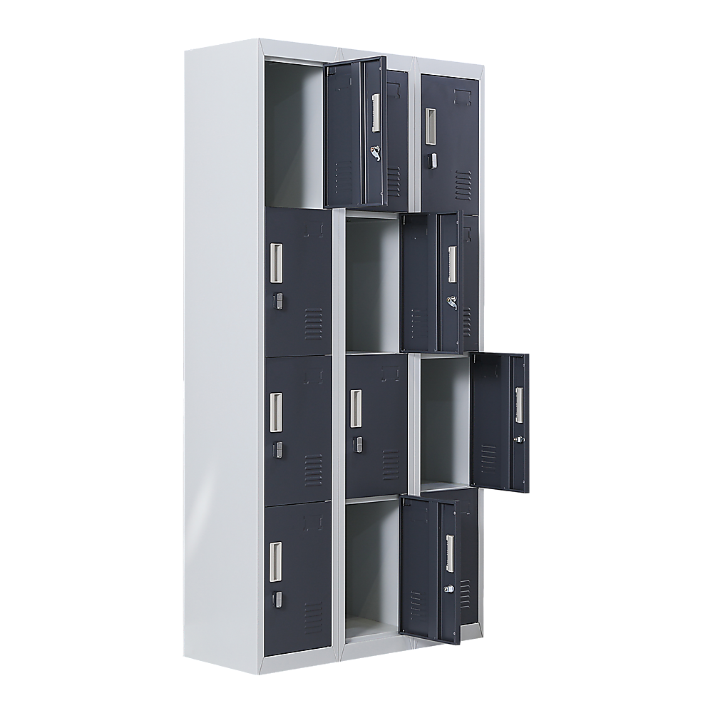 12-Door Locker for Office Gym Shed School Home Storage - Padlock-operated-NSW_Metro