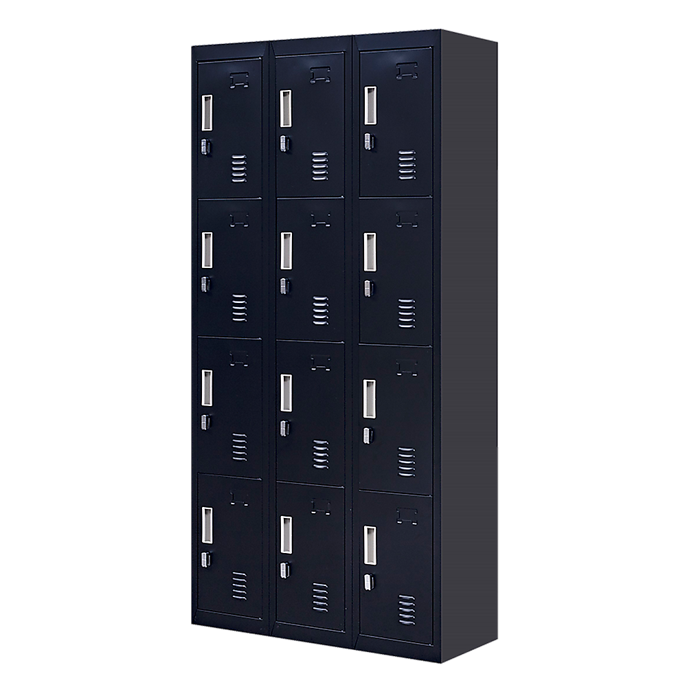 12-Door Locker for Office Gym Shed School Home Storage - Padlock-operated-WA_Metro