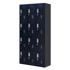 12-Door Locker for Office Gym Shed School Home Storage - Padlock-operated-WA_Metro