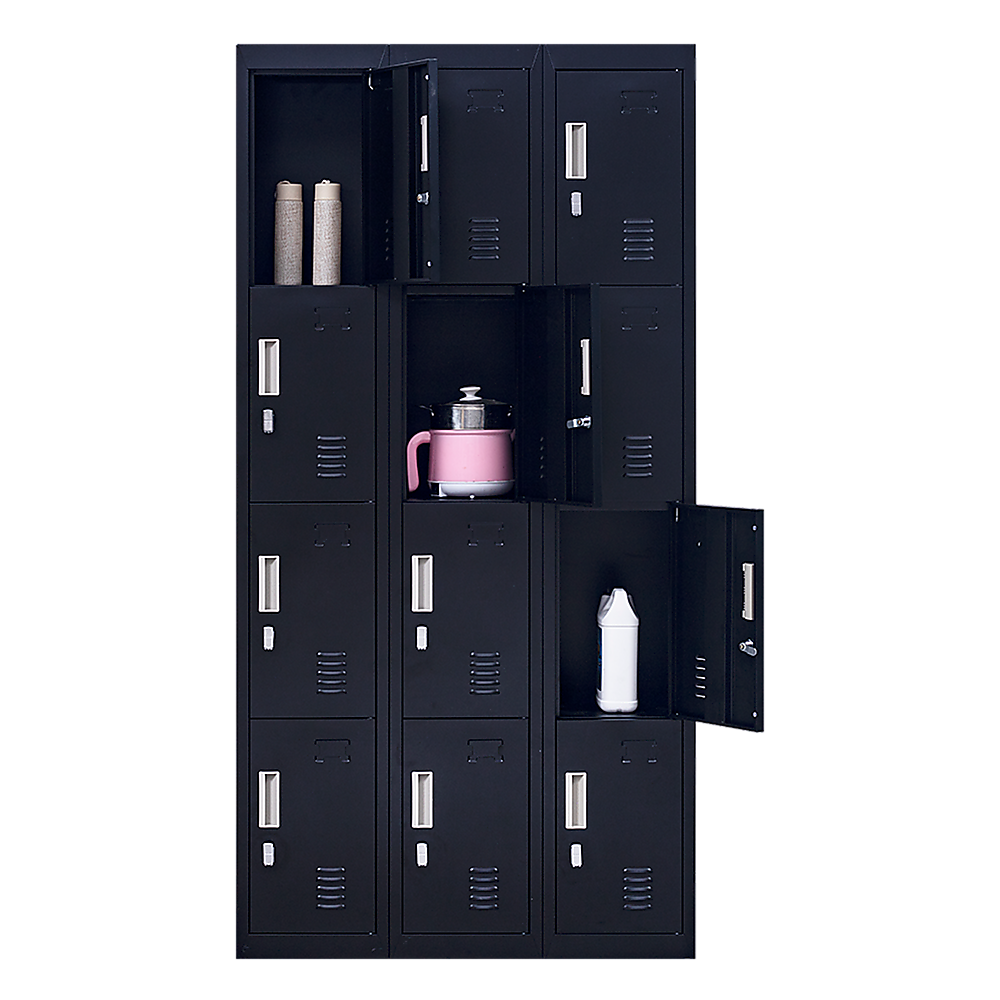 12-Door Locker for Office Gym Shed School Home Storage - Padlock-operated-WA_Metro