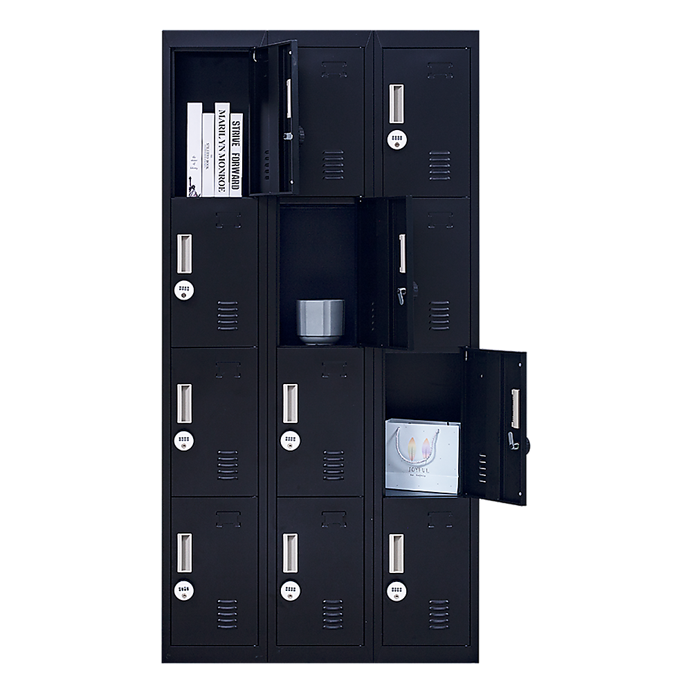 12-Door Locker for Office Gym Shed School Home Storage - 4-Digit Combination Lock-VIC_Rural