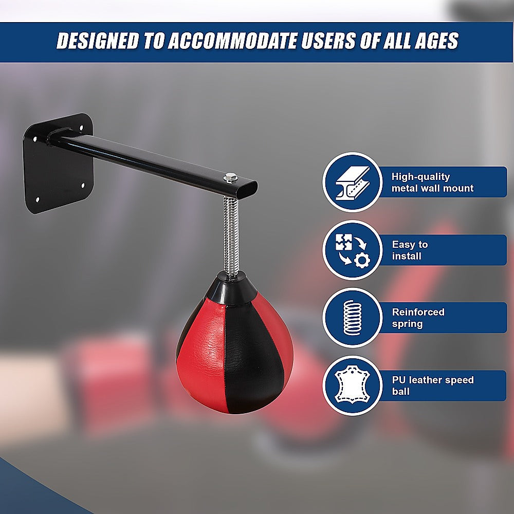 Speed Bag Boxing Punching Bag Wall Mount Reflex Training-ACT