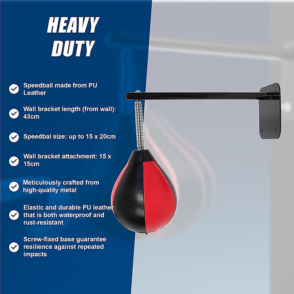 Speed Bag Boxing Punching Bag Wall Mount Reflex Training-WA_Rural