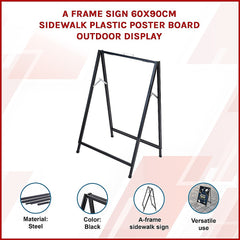 A Frame Sign 60x90cm Sidewalk Plastic Poster Board Outdoor Display