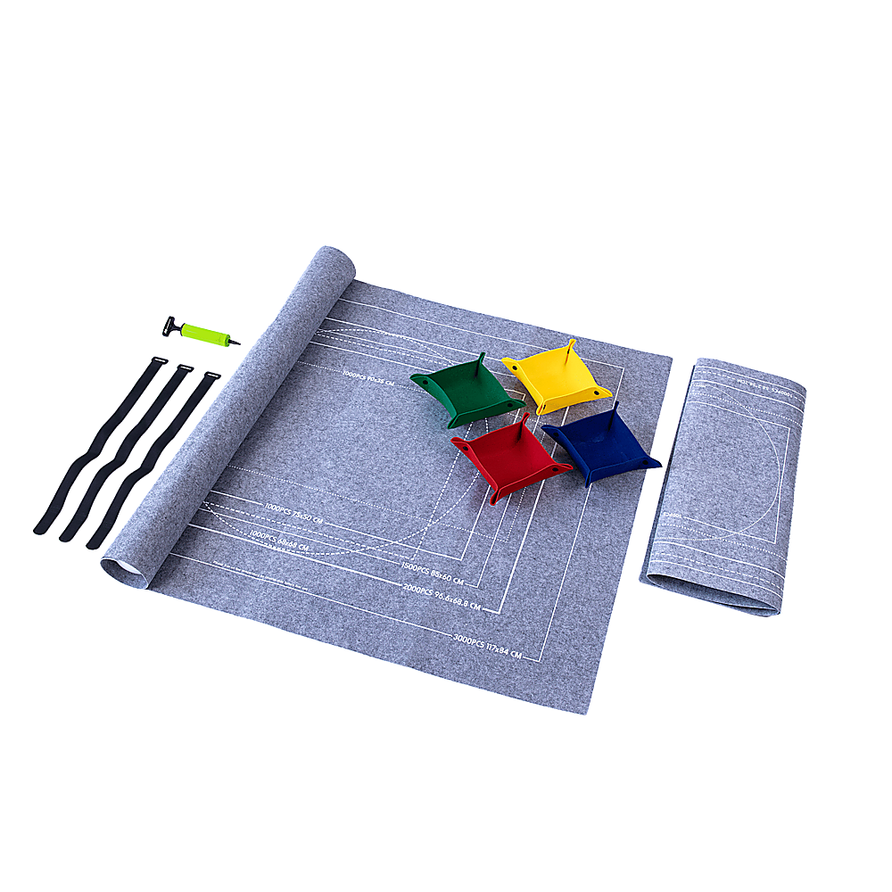 Puzzles Rollers 2 Sets Table Jigsaw Puzzles Felt Mat Board Inflator Puzzle Blanket