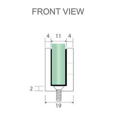 Glass-to-wall/floor Shower Screen U-bracket in Gunmetal