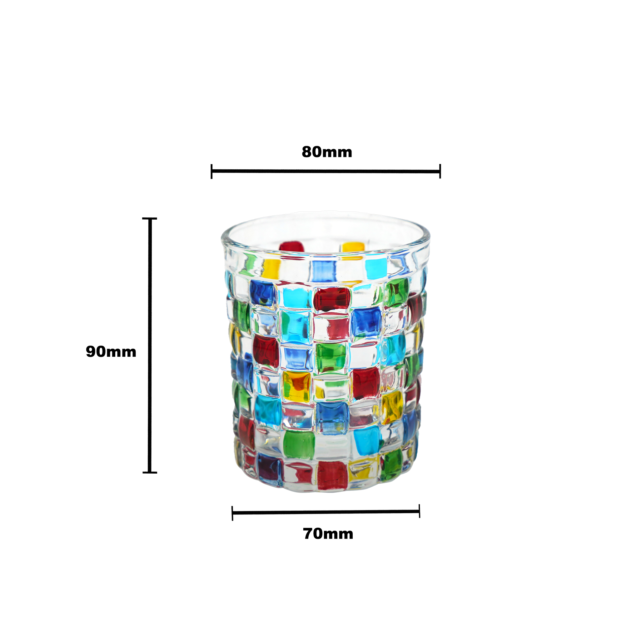 Rubik Glass Tumbler - 210ml