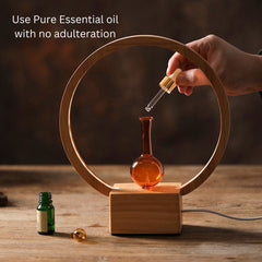 LUNA (Nebuliser+Ringlight) - Waterless Diffuser | Essential oil Burner | Aromatherapy| Home Fragrance